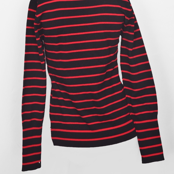 Grane Red & Black Striped Turtleneck (XL) - Picture 4 of 6
